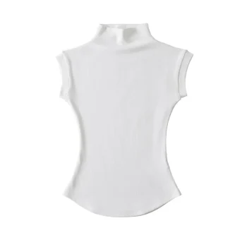 Women Summer Sexy Turtleneck Sleeveless T-Shirts Tops Solid Slim Fit Pullovers Causal Tees Shirts Female Streetwear Basics Tees - Image 10