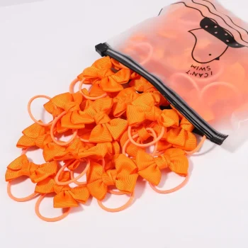5Pcs Children Hair Ties Headdress Girls Scrunchies Elastic Hair Band Kids Hair Rope Bow Rubber Band Set Baby Accessories - Image 19