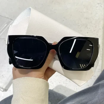 Vintage Brand Designer Polygon Sunglasses Women For Men Luxury Fashion Sun Glasses Trendy Punk Ladies Orange Big Shades - Image 8