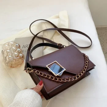 Women Luxury Designer Shoulder Bag-Retro Flap Crossbody with Chain Small Square Rhombus Messenger-Fashion Armpit Bag for Girls - Image 7