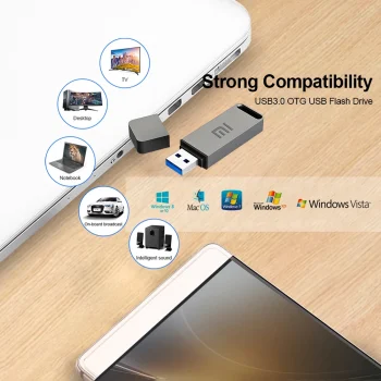 Original Xiaomi Pen Drive 2 TB USB 3.0 Flash Metal Drive 1TB Large Capacity High Speed Transmission Storage Waterproof Storage - Image 6