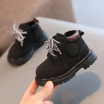 Motorcycle Style Baby Boots Spring Autumn Toddler Shoes Infant Outdoor First Walkers Baby Boy Girl Soft PU Leather Ankle Boots - Image 3
