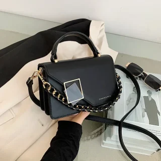 Women Luxury Designer Shoulder Bag-Retro Flap Crossbody with Chain Small Square Rhombus Messenger-Fashion Armpit Bag for Girls