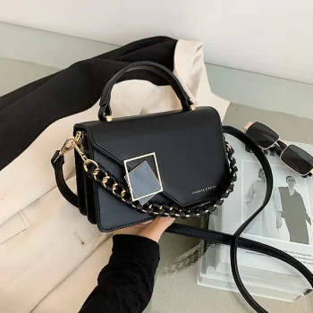 Women Luxury Designer Shoulder Bag-Retro Flap Crossbody with Chain Small Square Rhombus Messenger-Fashion Armpit Bag for Girls