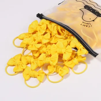 5Pcs Children Hair Ties Headdress Girls Scrunchies Elastic Hair Band Kids Hair Rope Bow Rubber Band Set Baby Accessories - Image 27