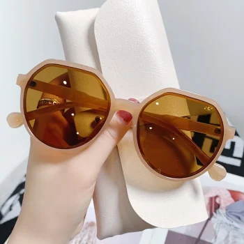 Sunglasses for Women Geometry Shape Frame Fashion Glasses Vintage Big Sunshades Shades Очки Солнечные Женские Очки 선글라스 - Image 3