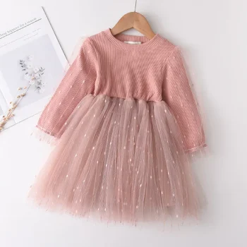 Bear Leader Girls Princess Patchwork Dress 2023 New Fashion Party Costumes Kids Bowtie Casual Outfits Baby Lovely Suits for 2 7Y - Image 2