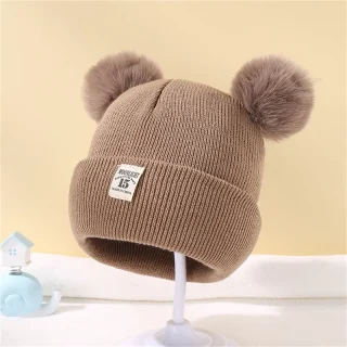 Unisex Toddler Beanie Hat Soft Winter Warm Double Pom Toddler Knit Cap For Infant Boys And Girls Crochet Hat