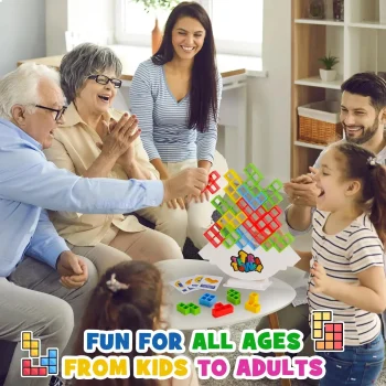 64PCS Tetra Tower Fun Balance Stacking Building Blocks Board Game for Kids Adults Friends Team Dorm Family Game Night and Partie - Image 4