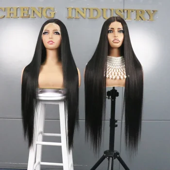 30 Inch 13x6 Lace Front Wigs Human Hair 200 Density Straight HD Lace Front Wigs Pre Plucked Straight Glueless Human Hair Natural - Image 4