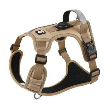 Dog Harness with Airtag Holder and Leash Set-Premium Oxford Breathable Material Durable Reflective Dog Harness and Leash Set - Image 12