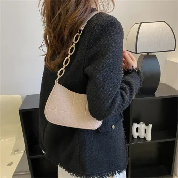 New Women Retro Underarm Bag Fashion Trend Simple Shoulder Bag Casual Crossbody Bag Autumn Winter Casual Light Weigh Purse - Image 3