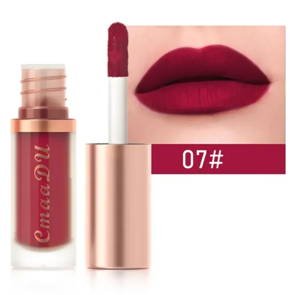 1pcs Waterproof Matte Velvet Lip Glaze Moisturizing Long Lasting Non-stick Cup Not Easy To Fade Lip Gloss Lipstick Makeup - Image 12