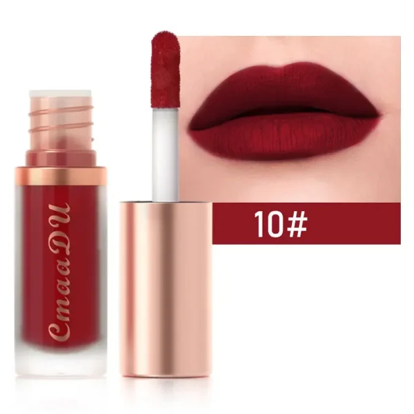 1pcs Waterproof Matte Velvet Lip Glaze Moisturizing Long Lasting Non-stick Cup Not Easy To Fade Lip Gloss Lipstick Makeup - Image 9