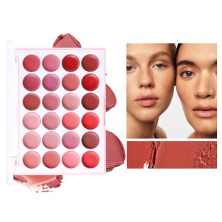 Palette de rouge à lèvres mat 24 couleurs brillant à lèvres cosmétiques coréens