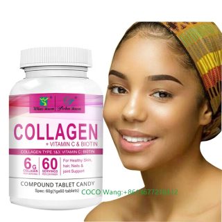 Winstown Collagène Comprimé et Suppléments Soins de la Peau Vitamine C Biotine Pilules Personnalisé OEM Collagène L-Glutathione Capsule