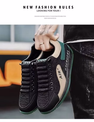 nouveau daim supérieur hommes bas chaussures plates semelle souple à la mode sport chaussures de marche pour hommes