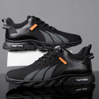 mode tendance à lacets hommes semelle extérieure en caoutchouc sport course mode chaussures de marche baskets pour hommes