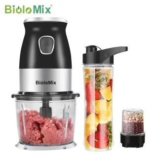 BioloMix 500W Portable Blender BPA Free 600ml Personal Mixer with Chopper Bowl Meat Grinder Baby Food Maker