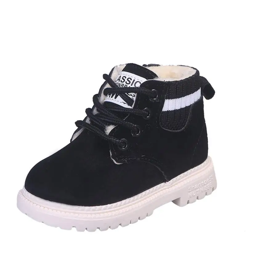 Children Casual Shoes Autumn Winter Boots Boys Shoes Fashion Leather Soft Antislip Girls Boots 21-30 Sport Running Shoes – Image 9