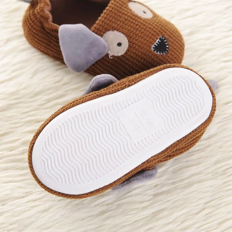 Kids Cotton Slides Autumn Winter Indoor Non-slip Cute Dog Non-slip Kids Shoes Home Slippers Fashion Baby Boys Slippers – Image 4