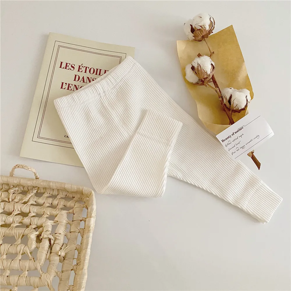 Facejoyous Autumn Baby Girl Legging Cotton Baby Boys Ribbed Leggings Striped Kids Pants Children Casual Trousers – Image 7