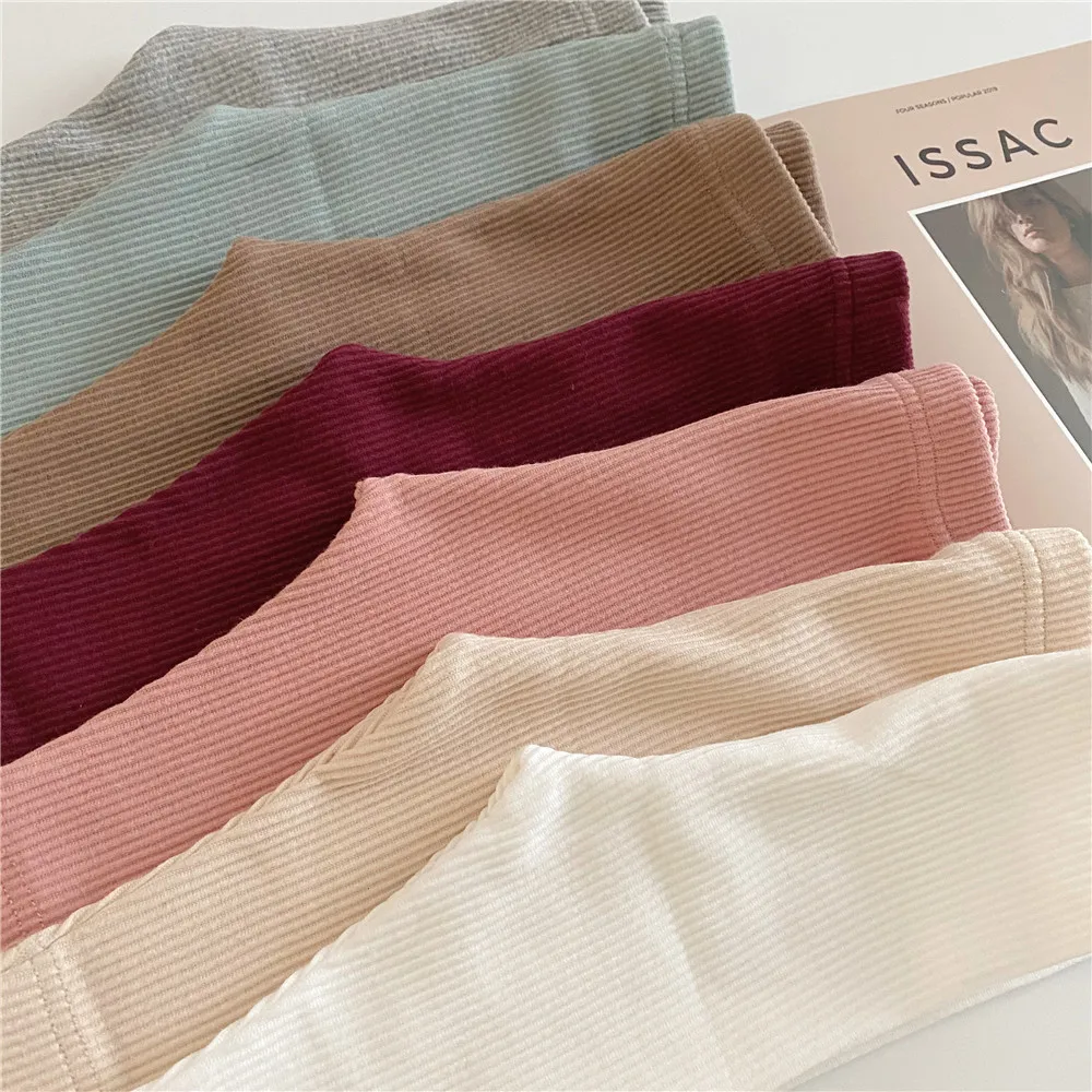 Facejoyous Autumn Baby Girl Legging Cotton Baby Boys Ribbed Leggings Striped Kids Pants Children Casual Trousers – Image 5