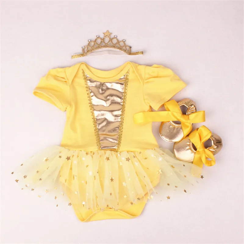 0-2Y 3pcs Girl Baby Summer Suit Novelty Costume Newborn Clothing Sets Bebe Dress Toddler Clothes Party Cosplay Gift 3 6 9 12 18M – Image 5