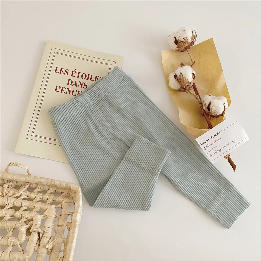 Facejoyous Autumn Baby Girl Legging Cotton Baby Boys Ribbed Leggings Striped Kids Pants Children Casual Trousers – Image 11