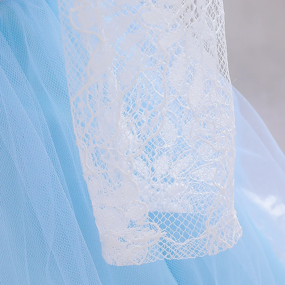 Long Sleeve Baby Girls Dress Newborn White Baptism Tulle Party Wedding 1st Birthday Princess Dresses Infant Girls Bow Prom Gown – Image 41