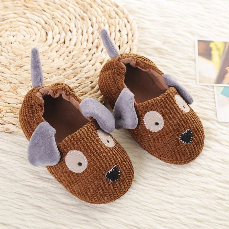 Kids Cotton Slides Autumn Winter Indoor Non-slip Cute Dog Non-slip Kids Shoes Home Slippers Fashion Baby Boys Slippers – Image 5