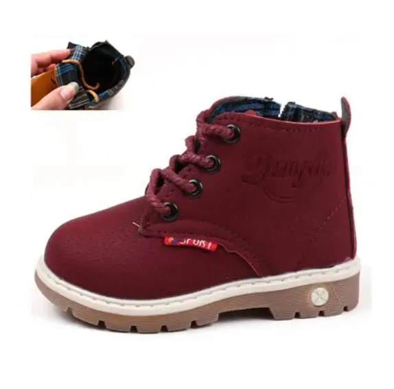 Children Casual Shoes Autumn Winter Boots Boys Shoes Fashion Leather Soft Antislip Girls Boots 21-30 Sport Running Shoes – Image 13