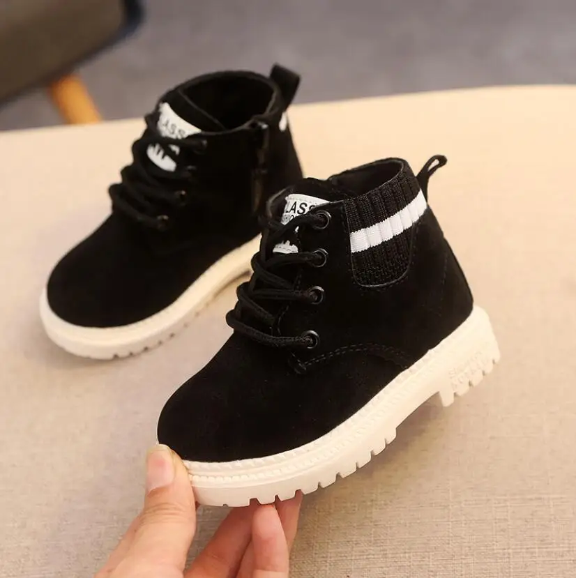 Children Casual Shoes Autumn Winter Boots Boys Shoes Fashion Leather Soft Antislip Girls Boots 21-30 Sport Running Shoes – Image 5