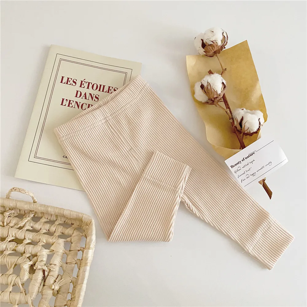 Facejoyous Autumn Baby Girl Legging Cotton Baby Boys Ribbed Leggings Striped Kids Pants Children Casual Trousers – Image 8