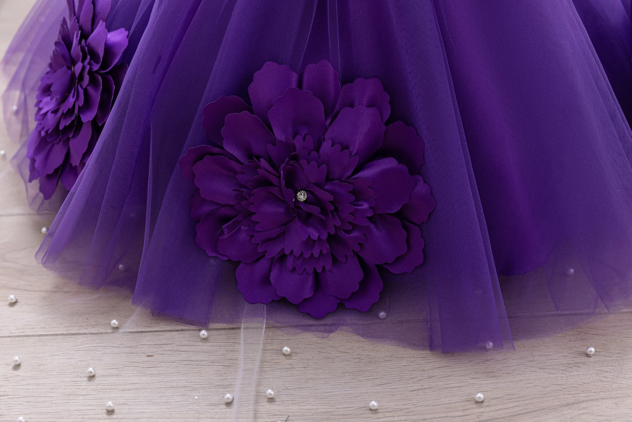 Elegant Girl Princess Dress Small flying sleeves asymsymmetrical straps Formal occasion Girl dress Sequin Wedding dress Party gi – Image 20