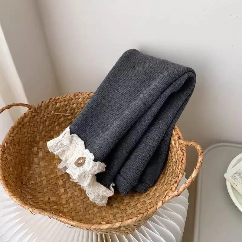 1-6 Years Baby Girls Thermal Leggings Spring Autumn Winter Kids Lace Flower Cute Simplicity Tight Trousers Children Skinny Pants – Image 20