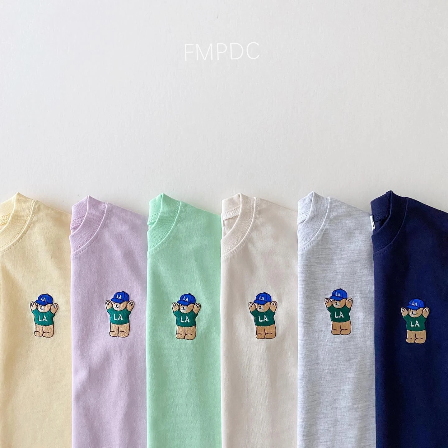 2023 Summer Korea Baby Boys Suit Embroidered Bear Badge Tees T shirts+Loose Shorts Girls 2Pcs Casul Infant Sets Toddler Clothes – Image 14