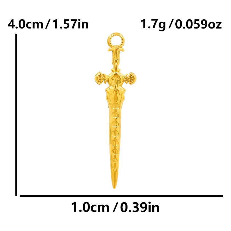 Punk Cross Sword Pendant Earring Stainless Steel Hoops Earrings For Women Men Accessories Non-Tarnish Vintage Jewelry Arete Gift – Image 32