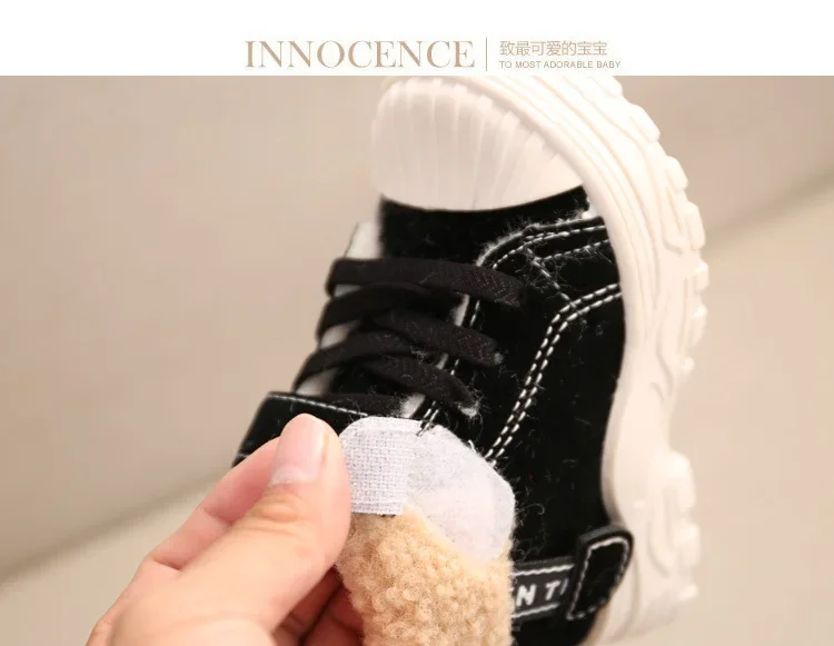 2021 Children Warm Boots Winter New Boys Plus Thicken Velvet Cotton Shoes Girls Waterproof Short Boots Baby Cotton Boots – Image 26