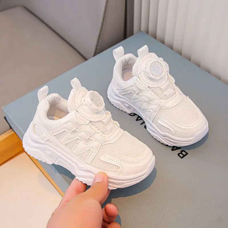 Kids White Sneakers Boys Girls Lightweight Sports Shoes Breathable Casual Running Shoes for School Spring Autumn Footwear – Image 7