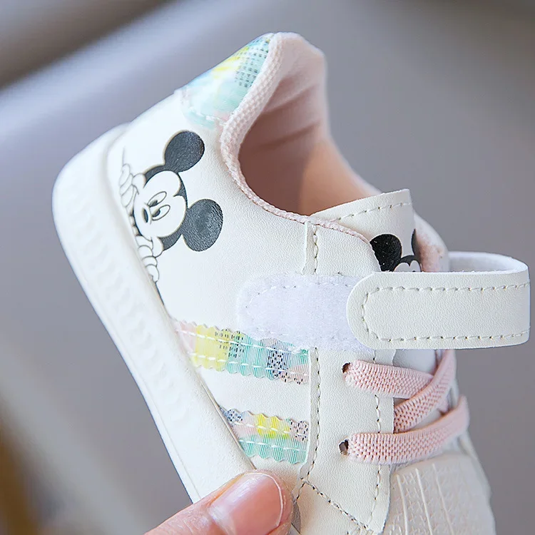 Disney White Casual Shoes For Baby Boy Girl Brand Children Sneaker Mickey Mouse Kids Sports Shoes Toddler Walking Shoes – Image 34