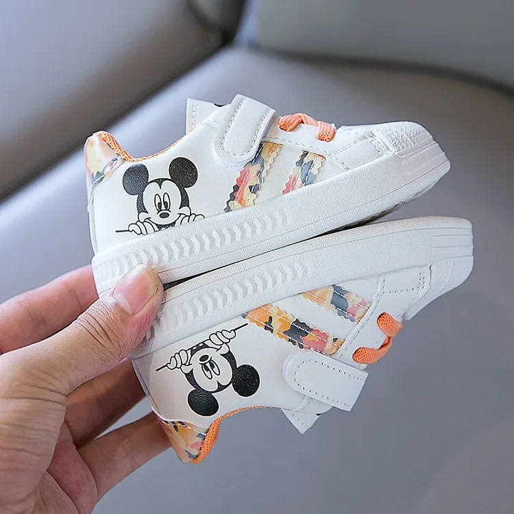 Disney White Casual Shoes For Baby Boy Girl Brand Children Sneaker Mickey Mouse Kids Sports Shoes Toddler Walking Shoes – Image 16