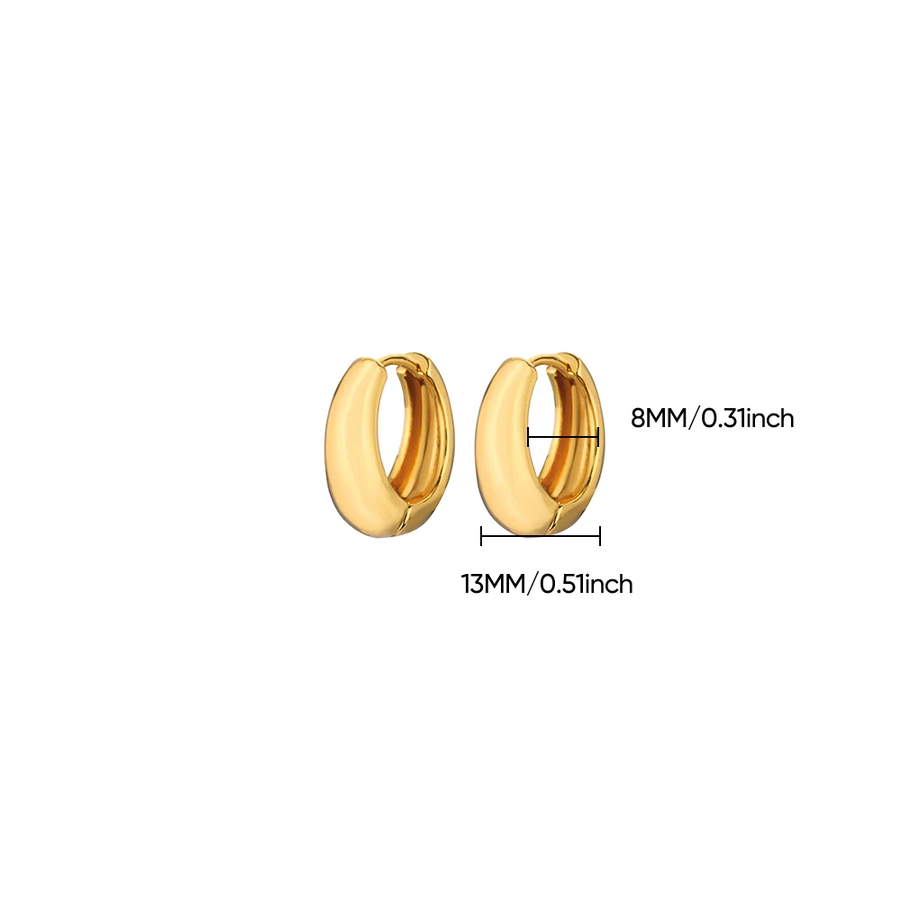Classic Hoop Earrings for Women Girls Gold Color Chunky Stainless Steel Earrings 2026 Trend New in Minimalist Ear Jewelry aretes – Image 8