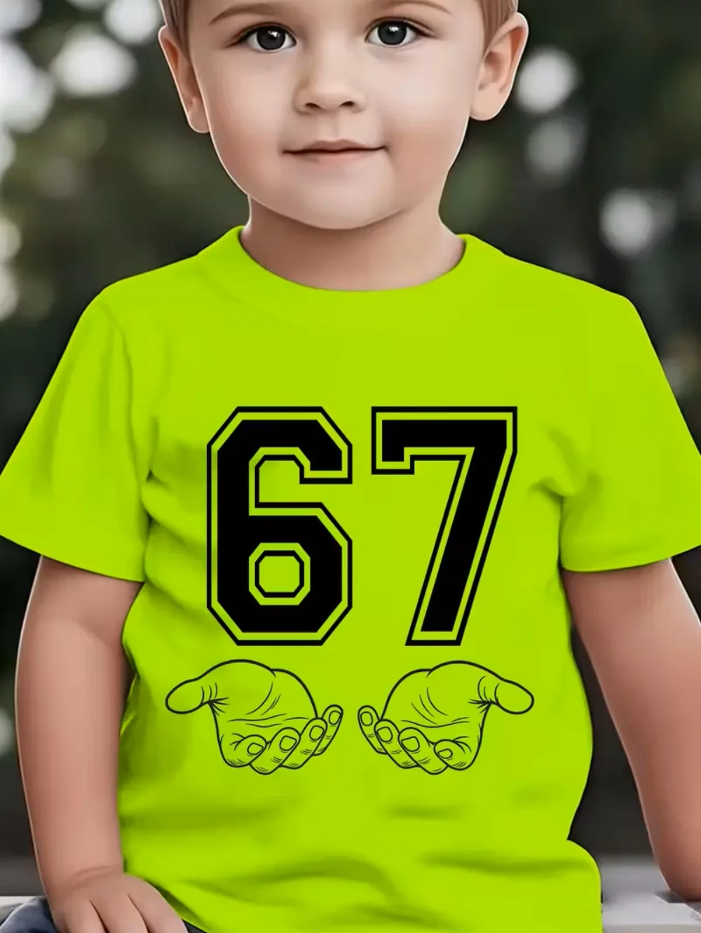 6 7 Six Seven Funny Italian Brainrot Kids Gamer Meme T-Shirt for Boys T-Shirt Short Sleeve Tops Fashion Y2k Children's Clothing – Image 2