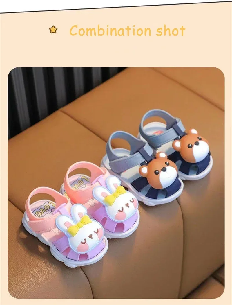 High Quality Comfortable Breathable Baby Children Outdoor Sandals Simple Versatile Cute Cartoon Boys Girls Infants Walking Shoes – Image 16
