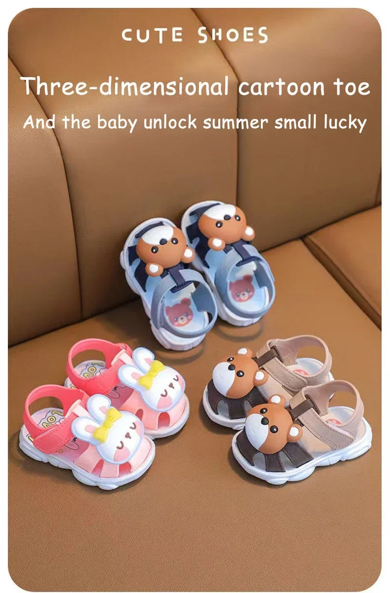High Quality Comfortable Breathable Baby Children Outdoor Sandals Simple Versatile Cute Cartoon Boys Girls Infants Walking Shoes – Image 6
