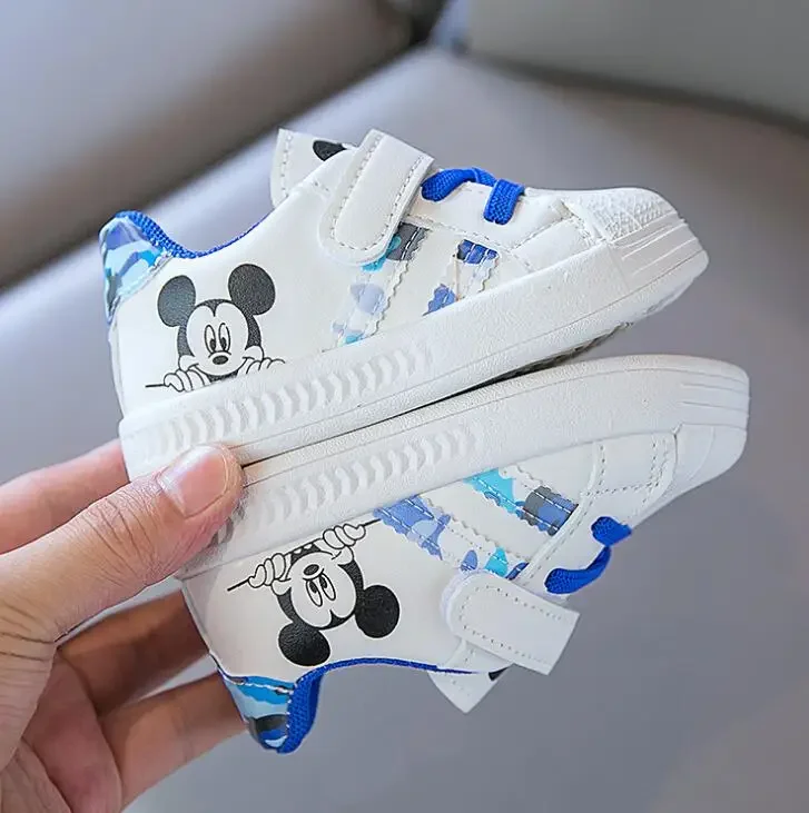 Disney White Casual Shoes For Baby Boy Girl Brand Children Sneaker Mickey Mouse Kids Sports Shoes Toddler Walking Shoes – Image 10