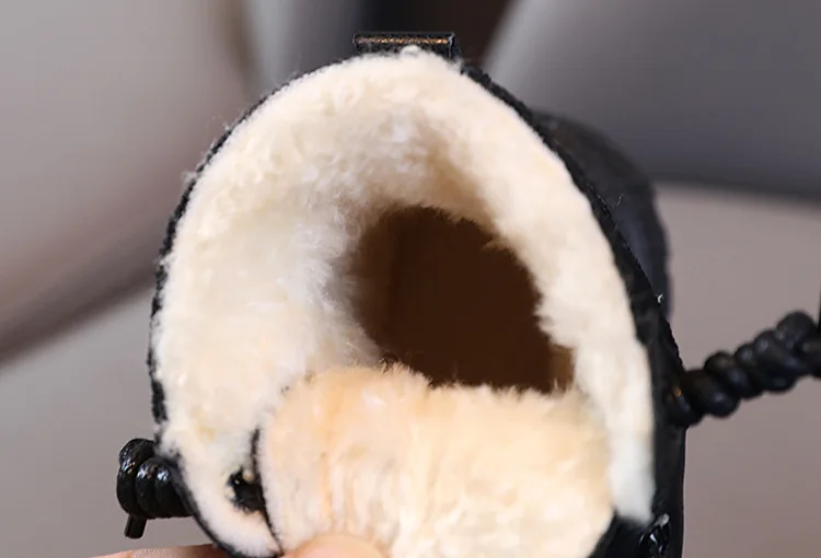 Kids Leather Chelsea Boots Waterproof Children Sneakers Beige Toddler Snow Boots Girl Winter Shoe Boy – Image 45