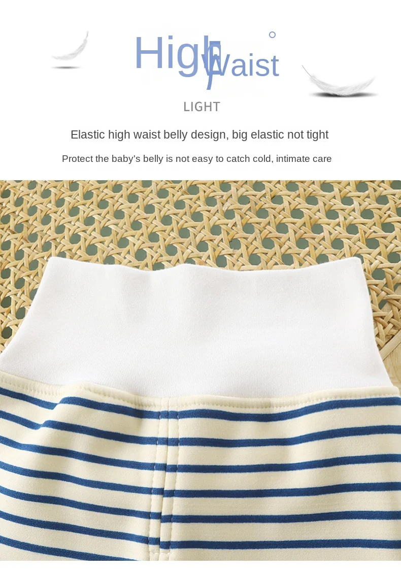 Infant Pants Thicken Keep Warm in Winter Newborn Baby Bebe Boy Girl Striped Leggings Kids Trousers – Image 14