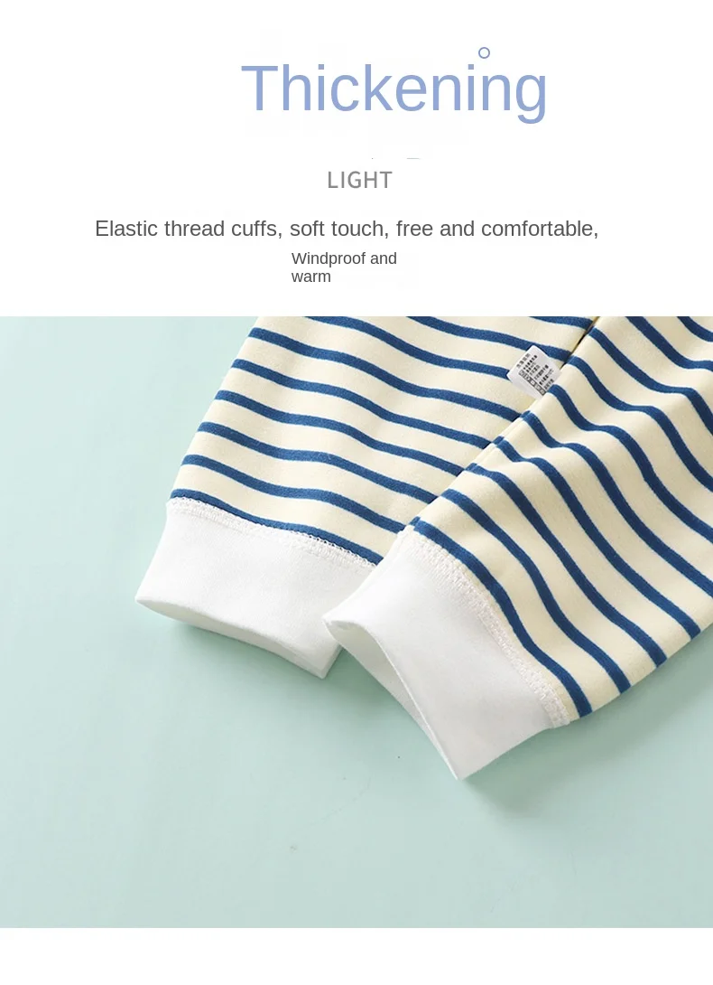 Infant Pants Thicken Keep Warm in Winter Newborn Baby Bebe Boy Girl Striped Leggings Kids Trousers – Image 15